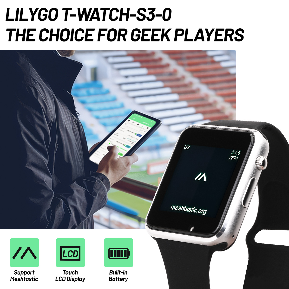 Ttgo T Watch - T-Watch-S3 ESP32-S3 Макетная плата LILYGO LoRa