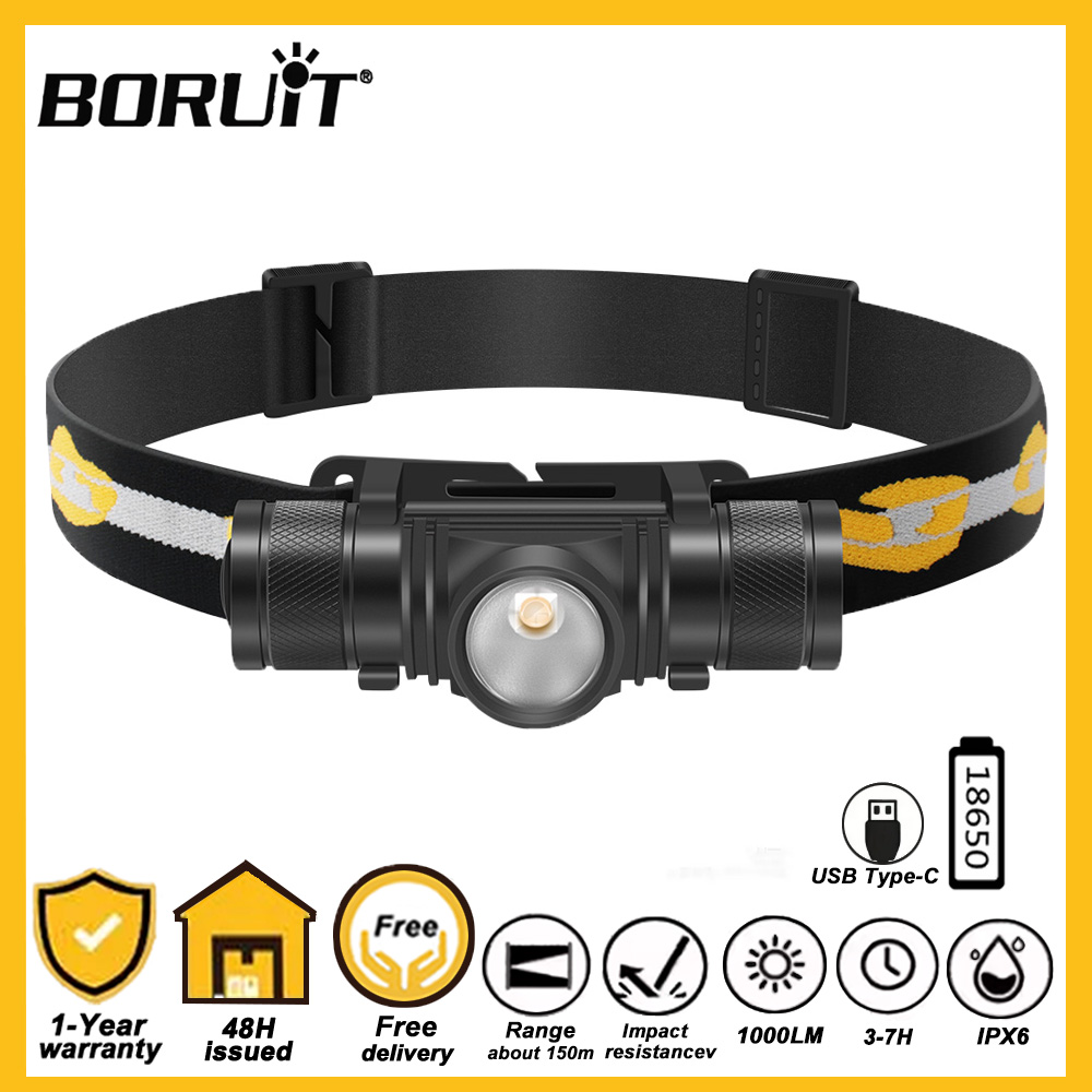 Lolin D32 - BORUiT D10 светодиодный налобный фонарь 18650,