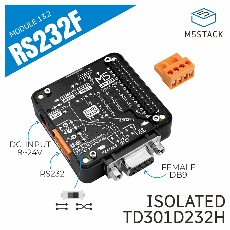 M5Stack - Официальный модуль RS232 M5Stack 13,2 с