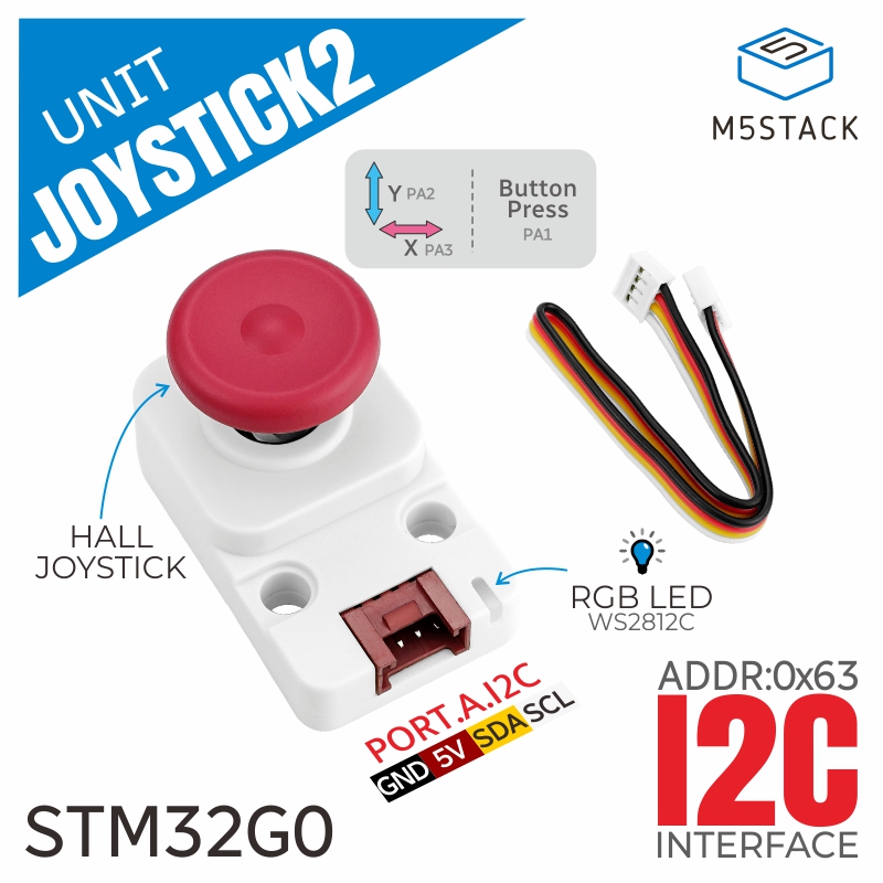 M5Stack - Официальный джойстик M5Stack I2c (2 (STM32G030)