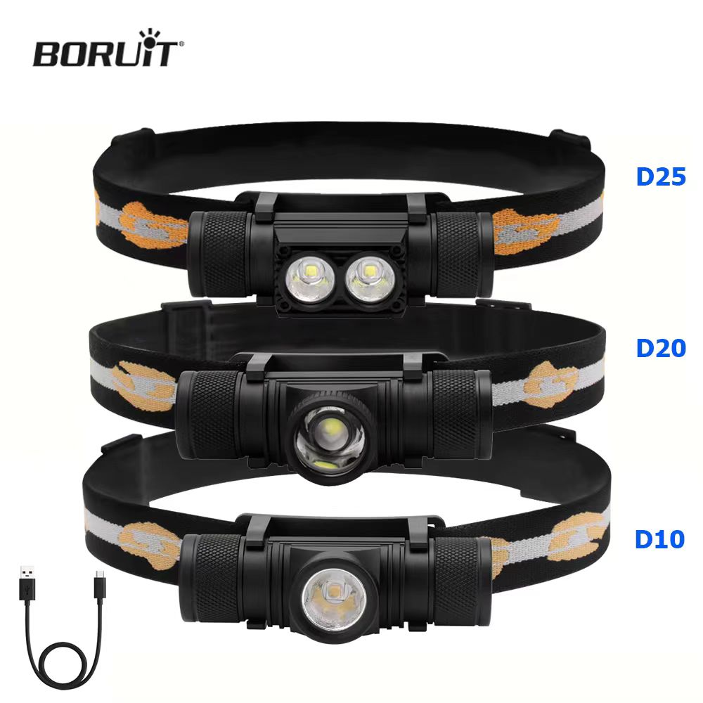 Lolin D32 - BORUiT D10/D20 Мощный светодиодный налобный фонарь