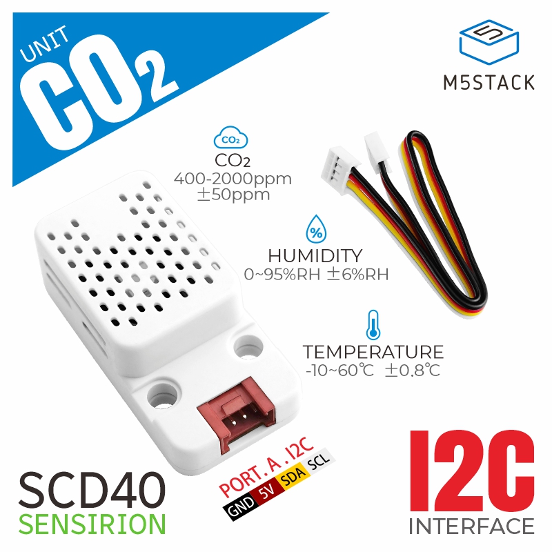 Блок CO2 M5Stack с датчиком те – обзор и цена M5Stack