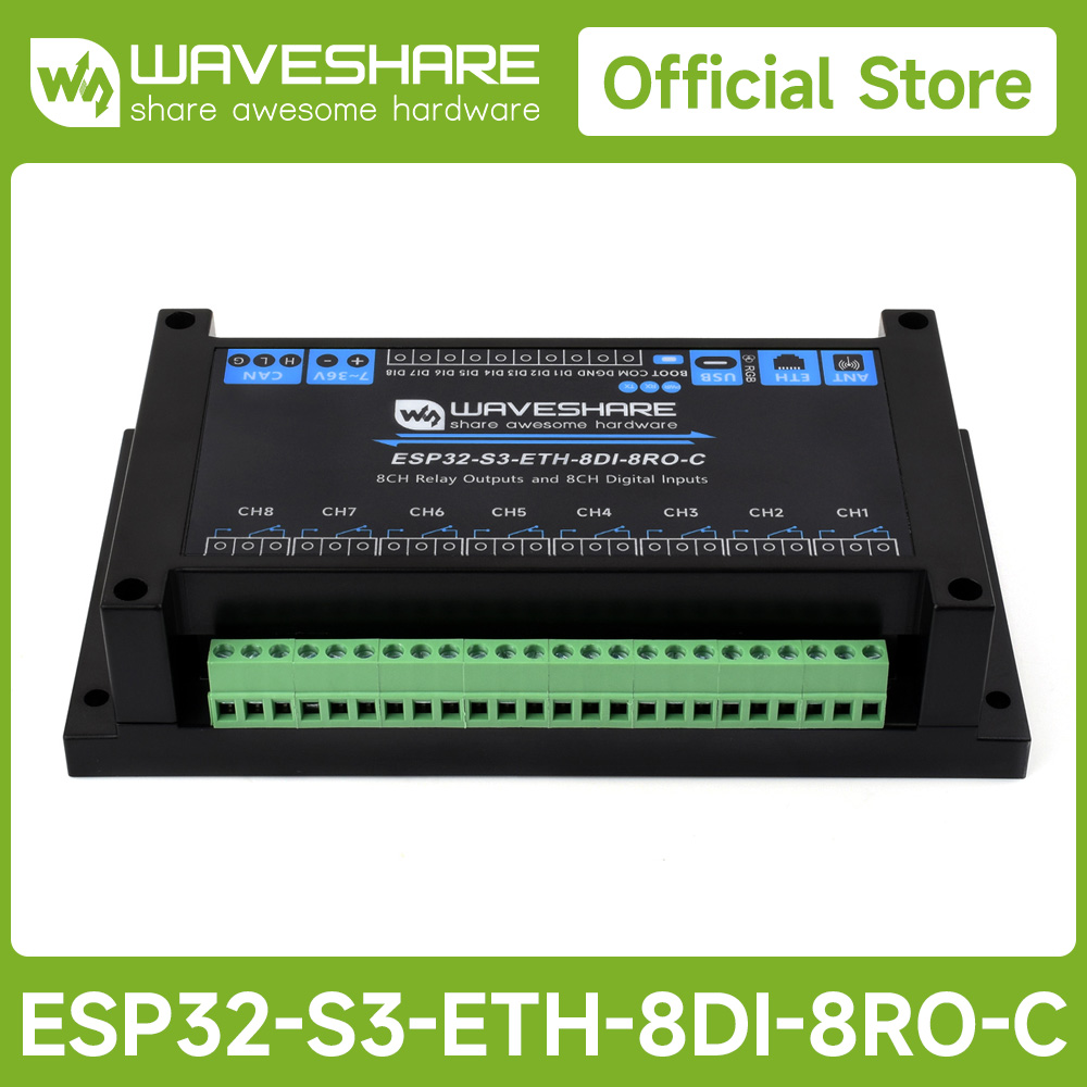 Промышленный 8-канальный релей – обзор и цена Waveshare Esp32