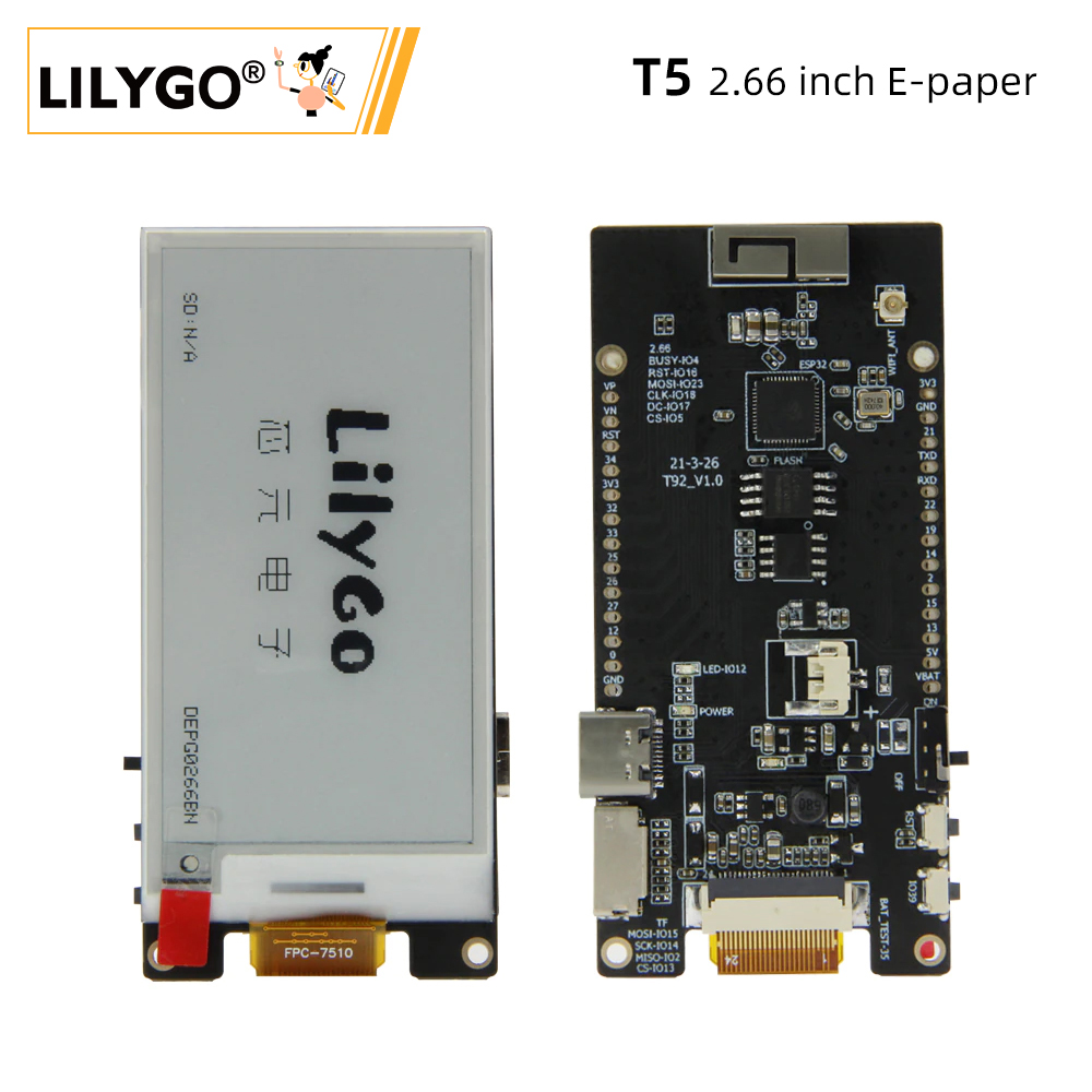 LILYGO® TTGO T5 2.66-Inch E-Pa – обзор и цена Ttgo Tdisplay