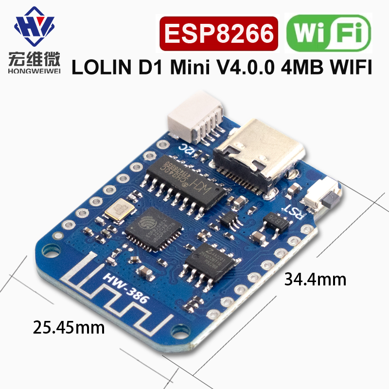 WEMOS D1 Mini V4.0.0 TYPE-C US – обзор и цена Nodemcuv2