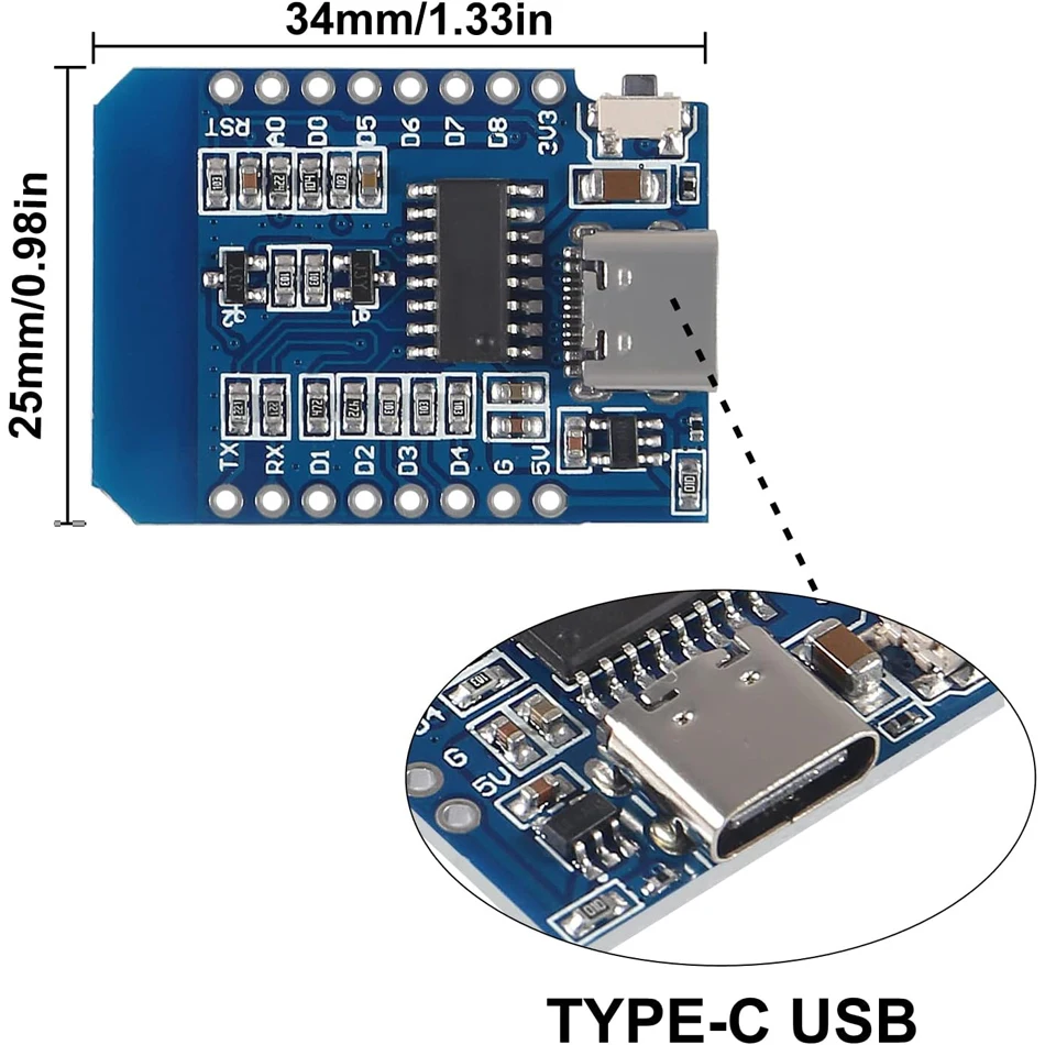 ESP8266 ESP-12F MINI D1 NodeMC – обзор и цена Nodemcuv2